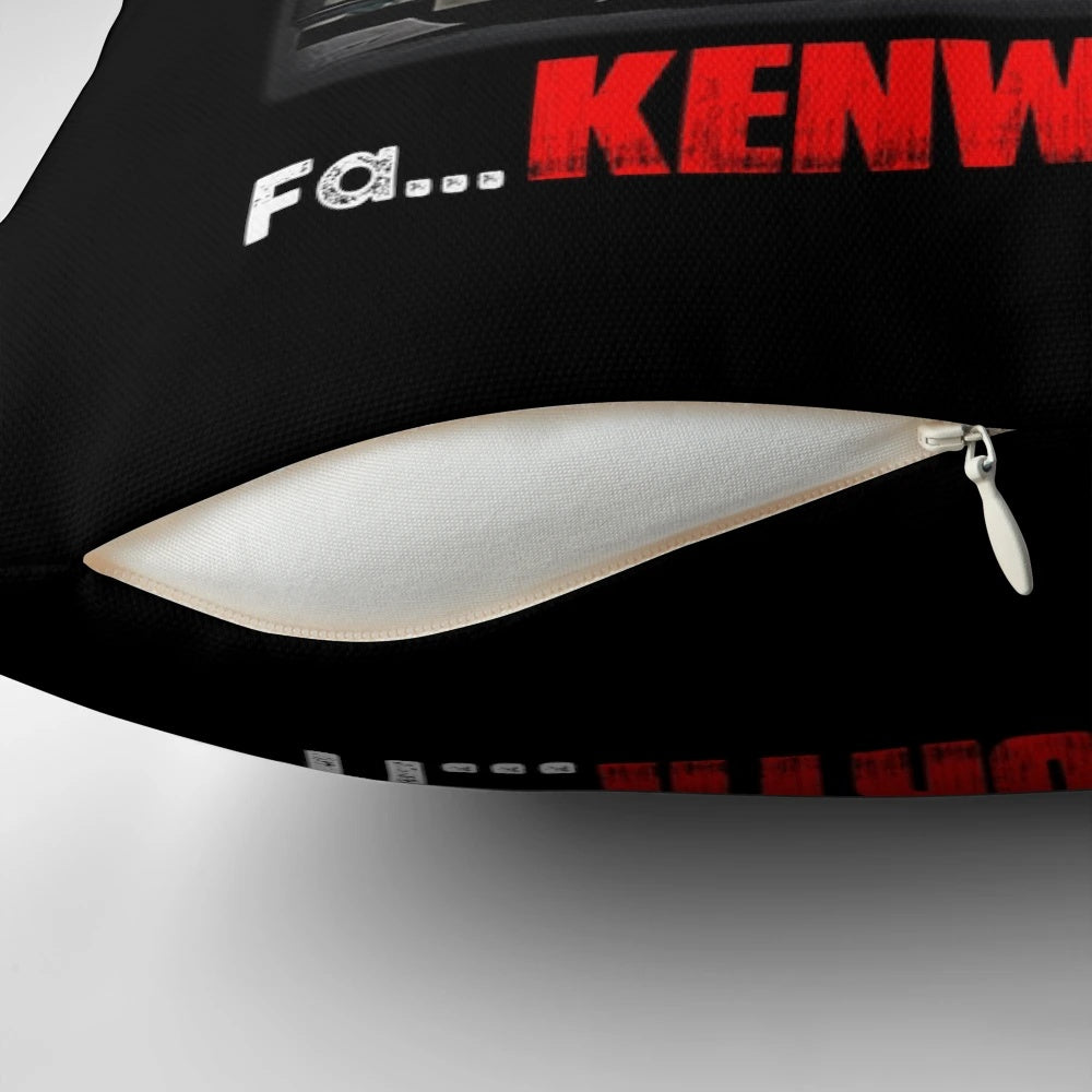 Kenworth truck themed decorative throw pillow