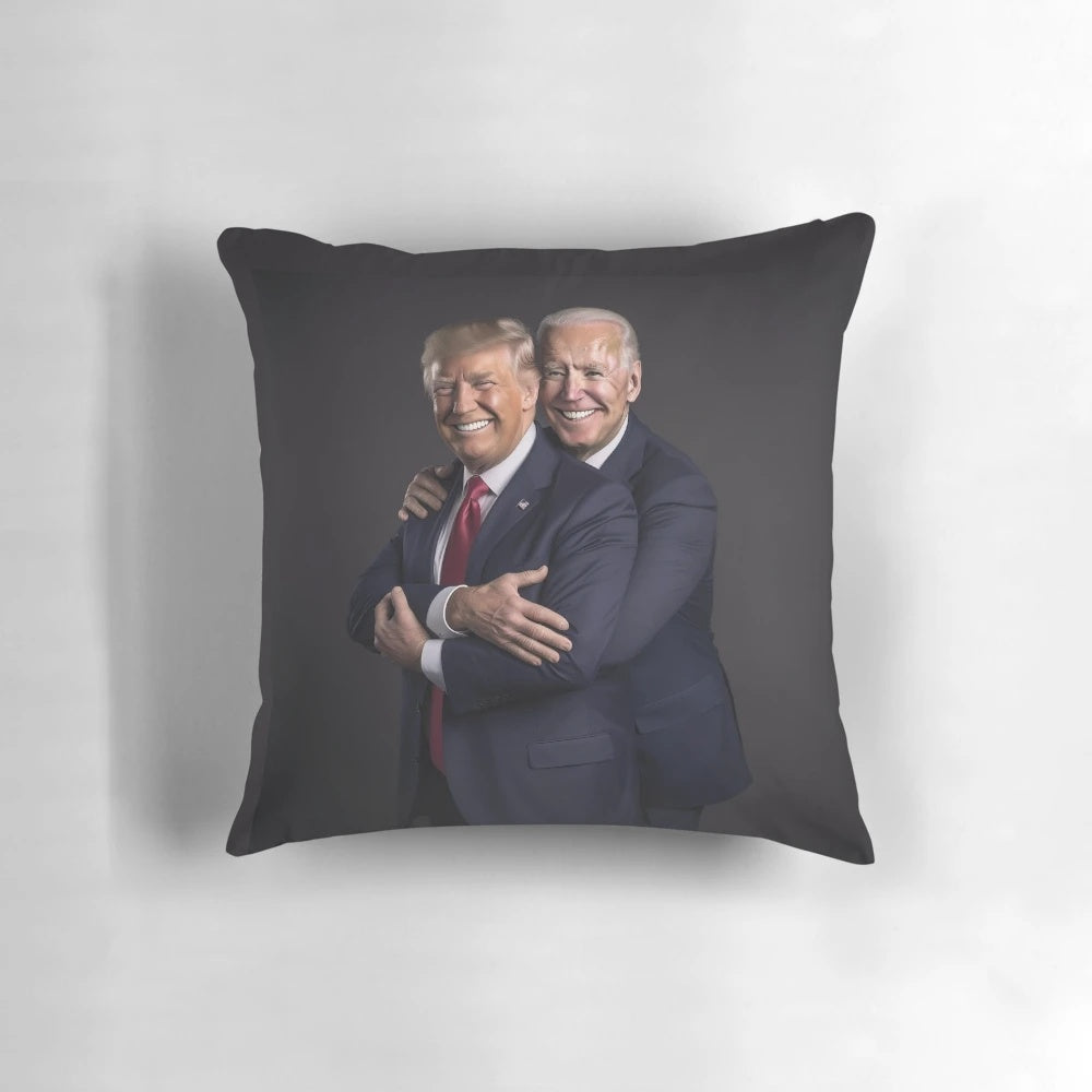 Trump and Biden Cuddle Pillow - Humorous Political Decor