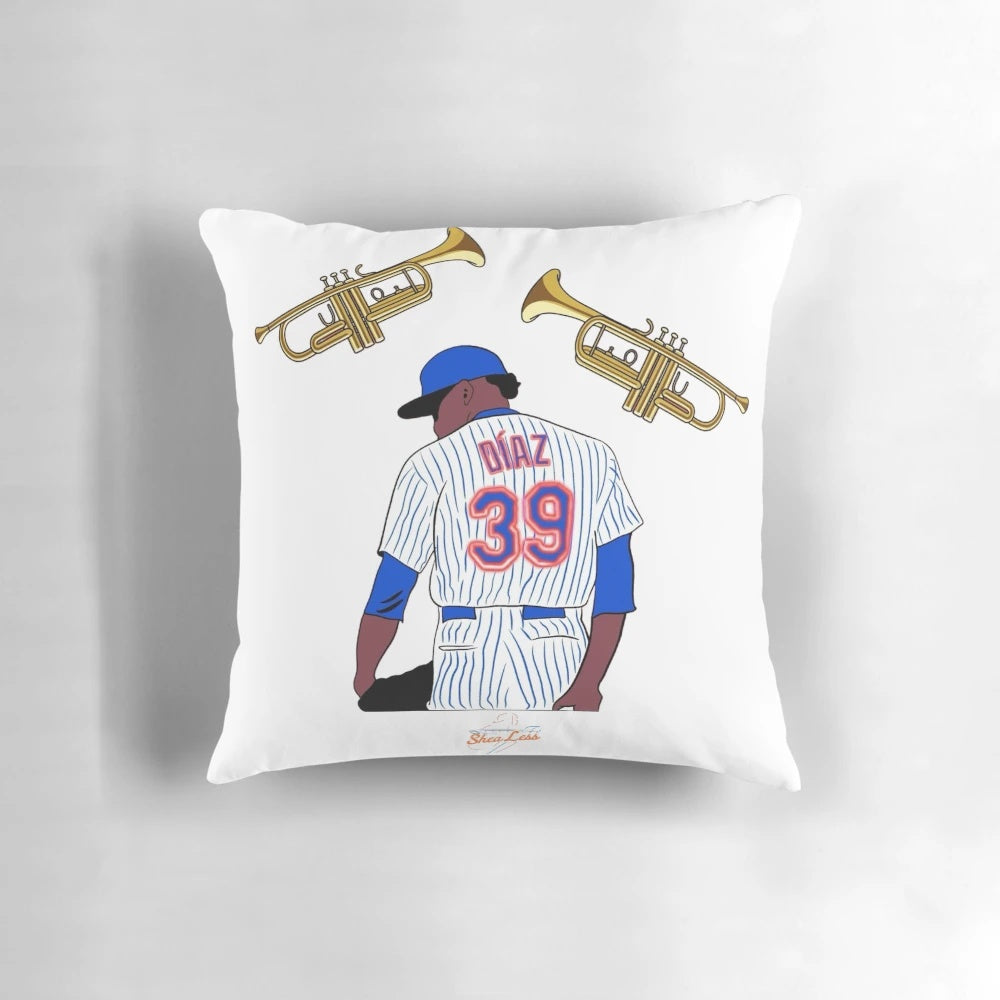 Trumpets Pillow - Decorative music-themed throw pillow for living room, bedroom, or office decor