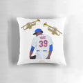 Trumpets Pillow - Decorative music-themed throw pillow for living room, bedroom, or office decor
