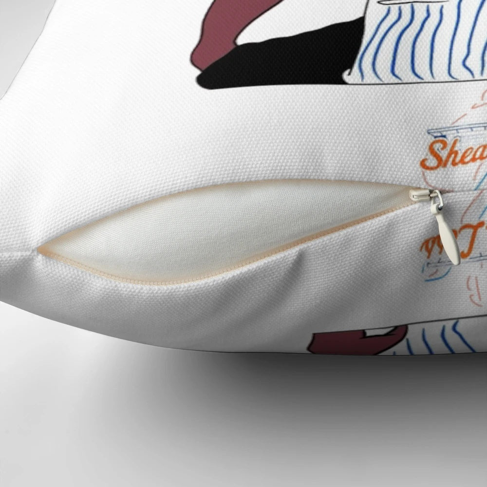 Trumpets Pillow - Decorative music-themed throw pillow for living room, bedroom, or office decor