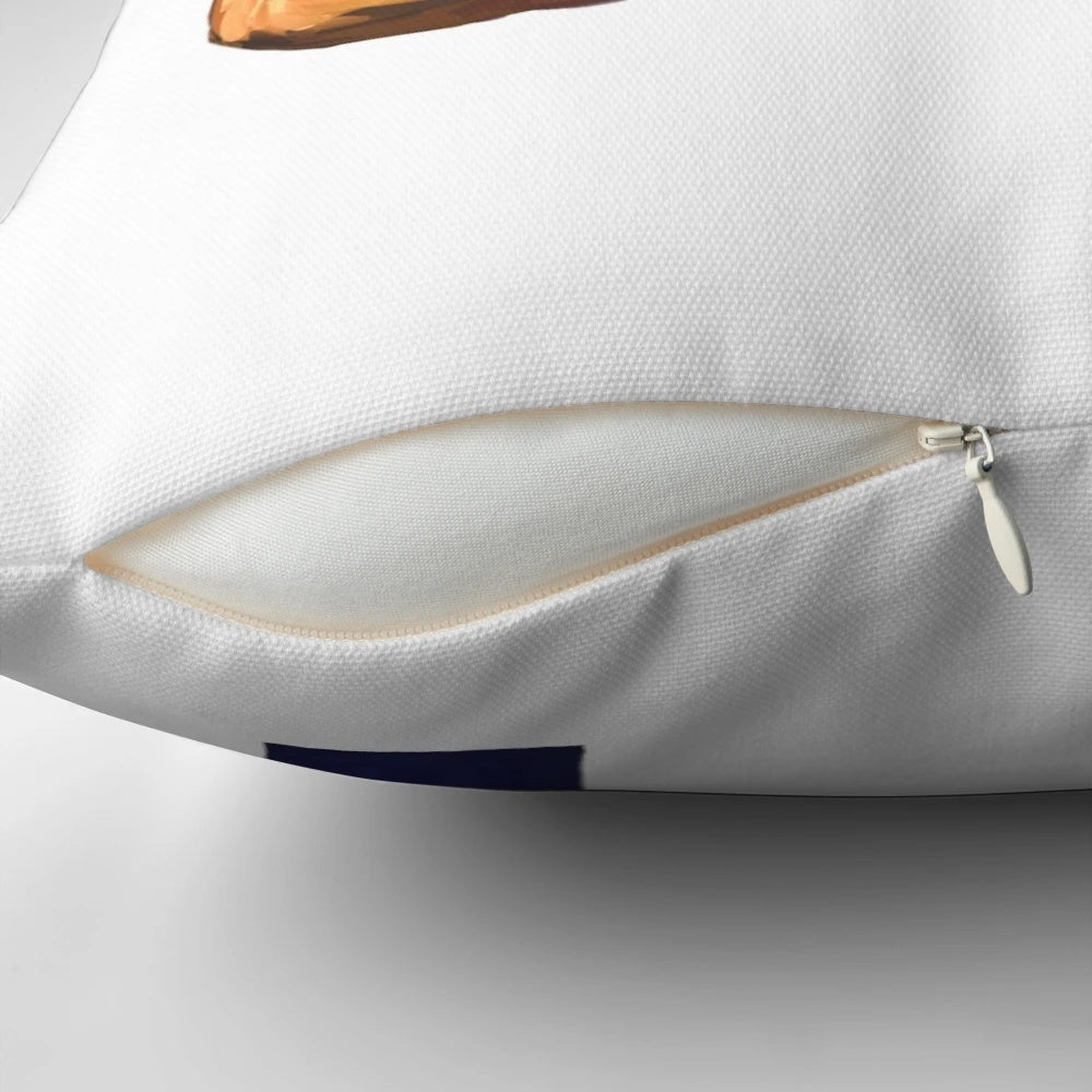 X-Files inspired pillow featuring Fox Mulder and Dana Scully