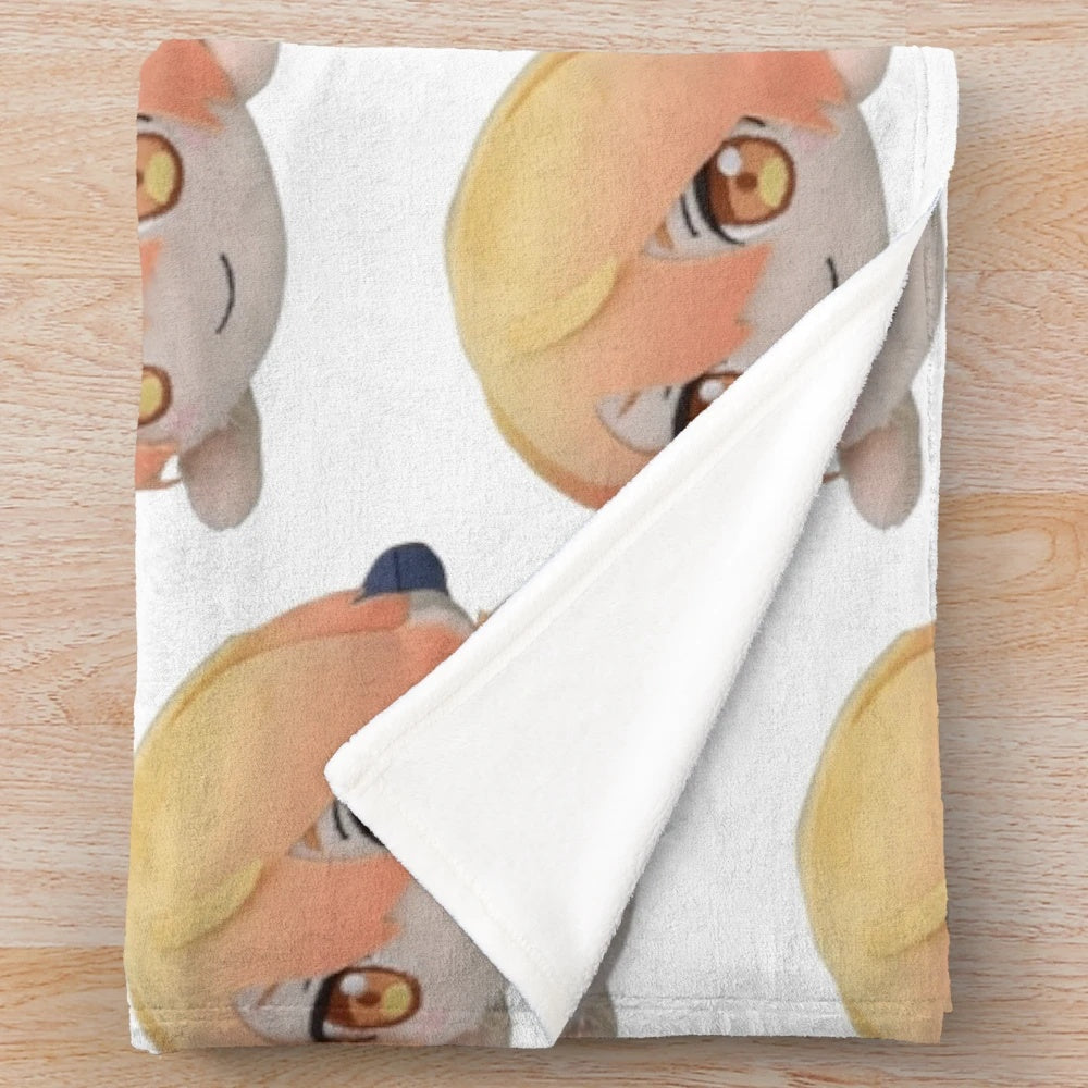 Tsukasa Tenma inspired plush blanket featuring Project Sekai characters