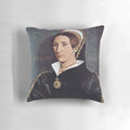 Pillow featuring a portrait of Queen Catherine of Aragon
