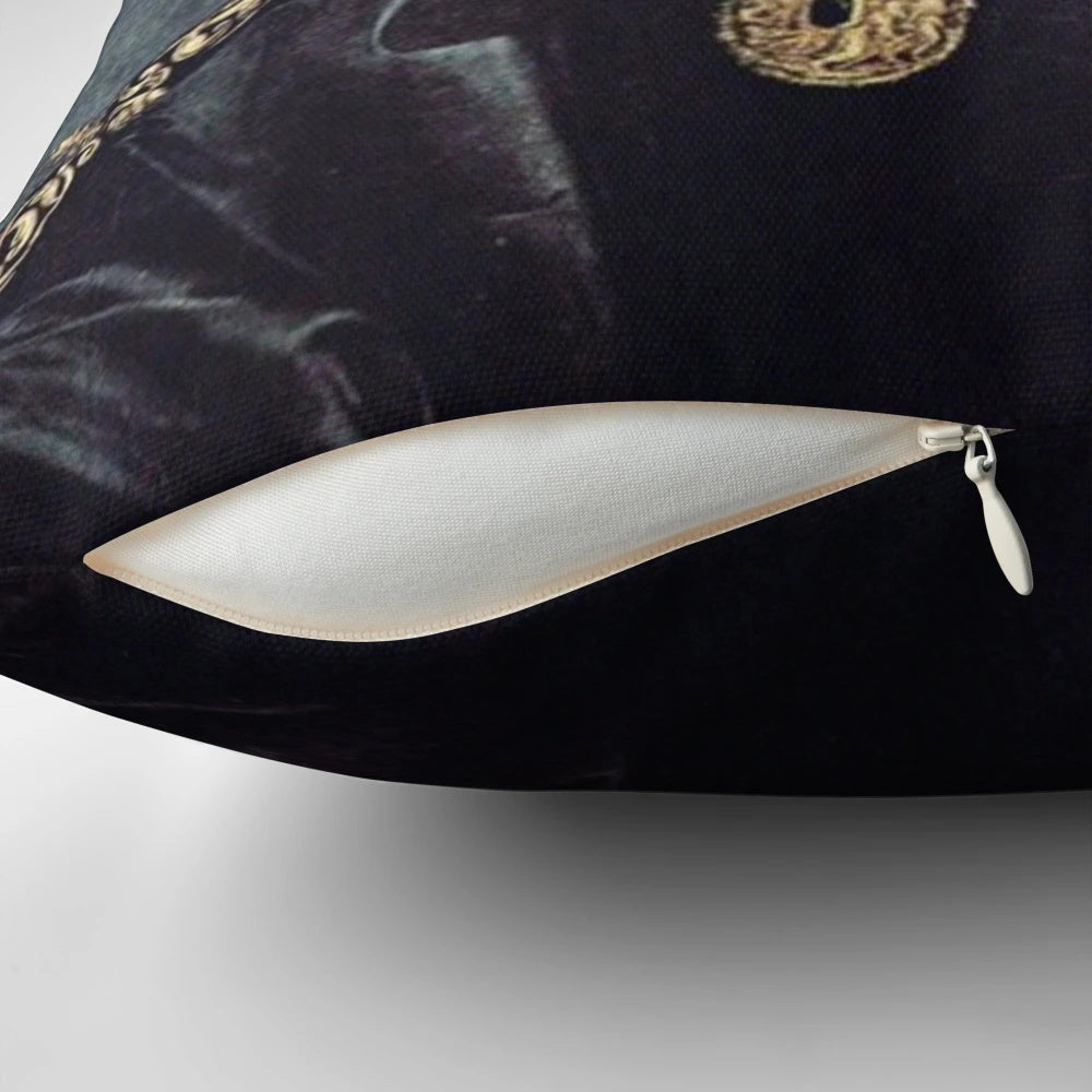 Pillow featuring a portrait of Queen Catherine of Aragon