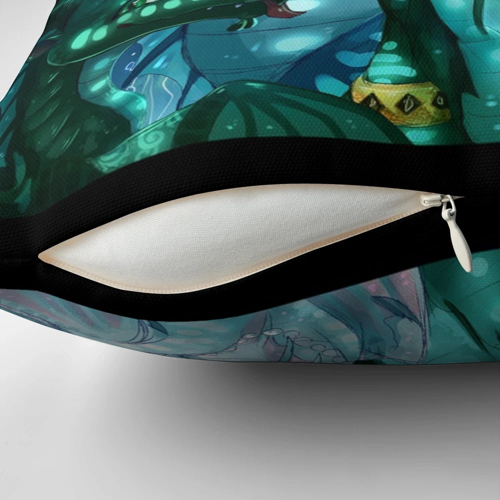 Wings of Fire SeaWings Characters Pillow Featuring Auklet, Tsunami, Turtle, and Anemone