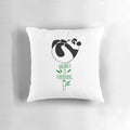 Cute tumbling panda decorative pillow with "Balance Is Everything!" slogan