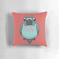 Soft and cuddly turquoise green cheek conure plush pillow, perfect for parrot enthusiasts and bird lovers.