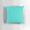 Turquoise solid color decorative pillow with 100 shades of turquoise, aqua, and cyan