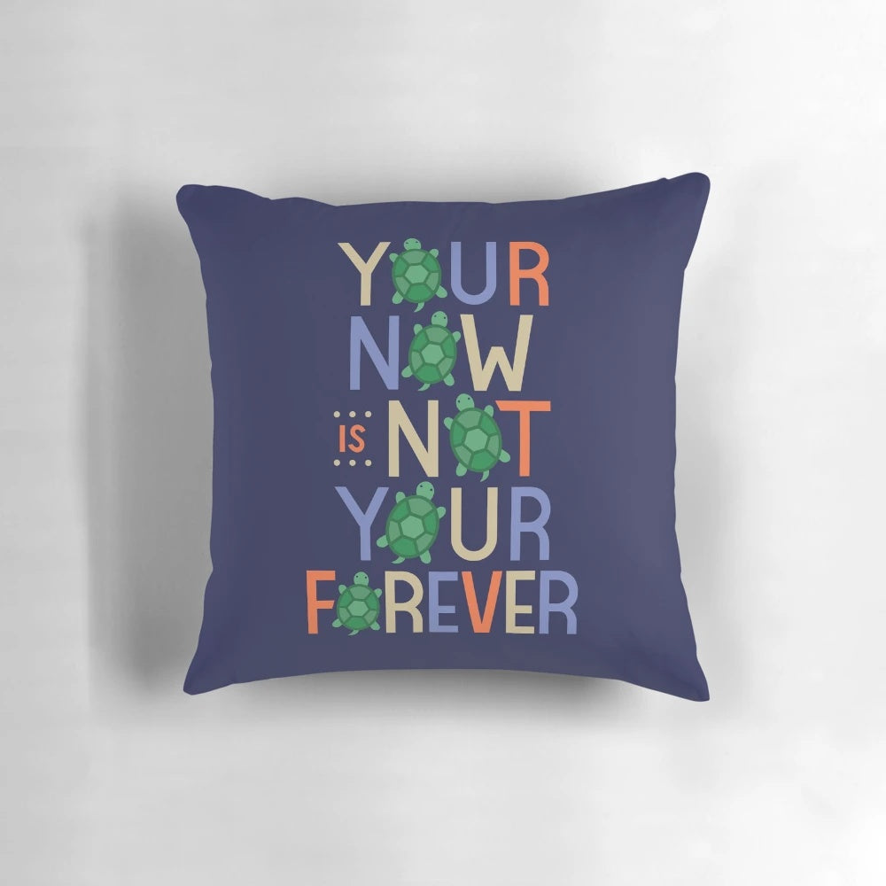 Turtles All the Way Down pillow featuring inspirational quotes about mental illness and OCD from the novel by John Green.