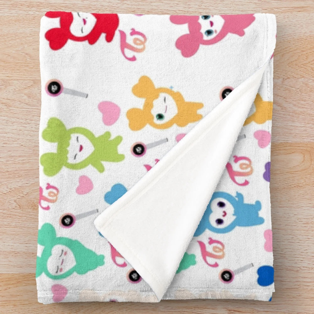 Twice inspired plush blanket with the group's "BDZ Lovelies" icon design