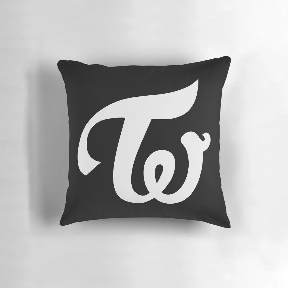 Twice Logo Silver Pillow - Soft, Comfortable Kpop Merchandise for Fans