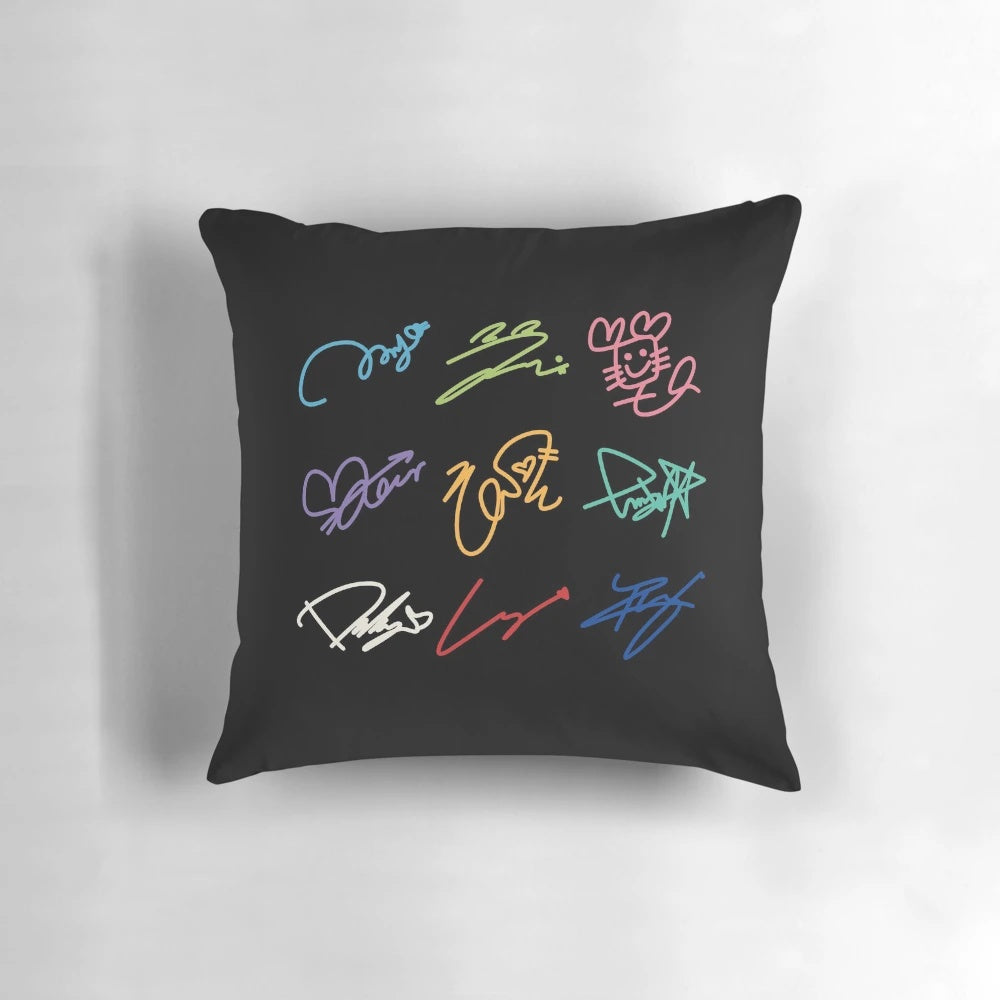 Twice Signatures Kpop Pillow with Members' Autographs