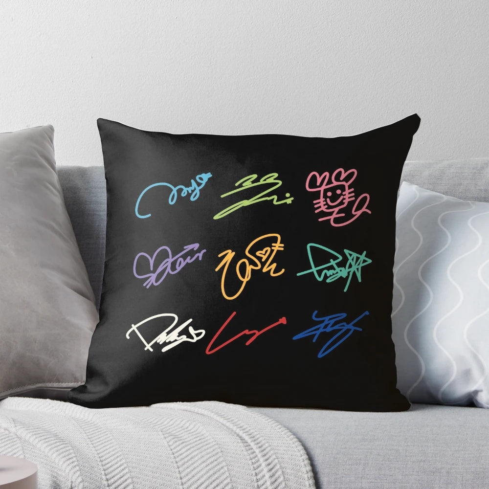 Twice Signatures Kpop Pillow with Members' Autographs