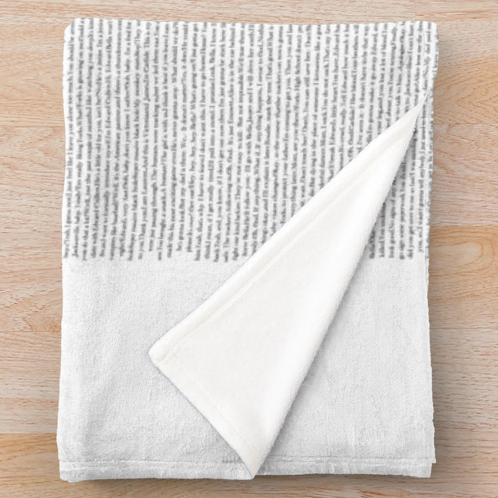 Twilight movie script plush blanket with Twilight font