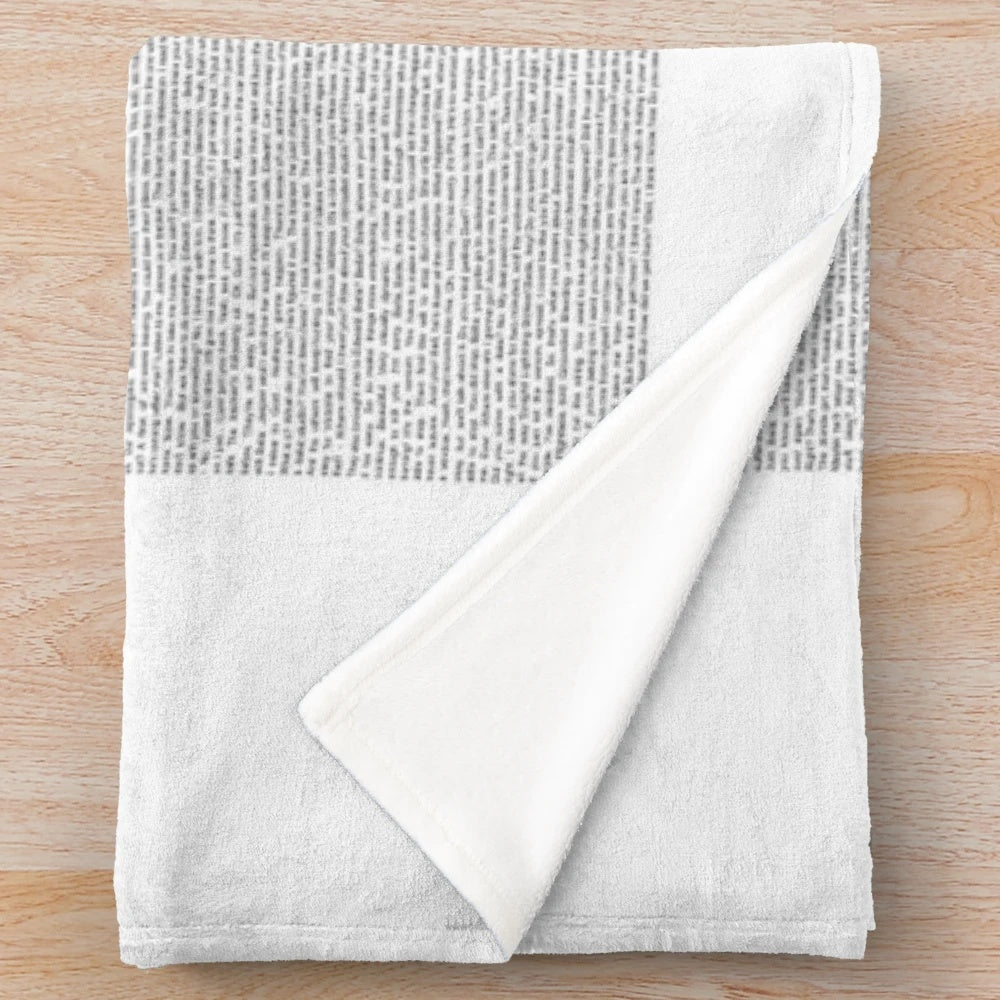 Twilight script plush blanket featuring Bella Swan and Edward Cullen