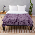 Twilight saga inspired purple floral plush blanket replica of Bella Swan's comforter