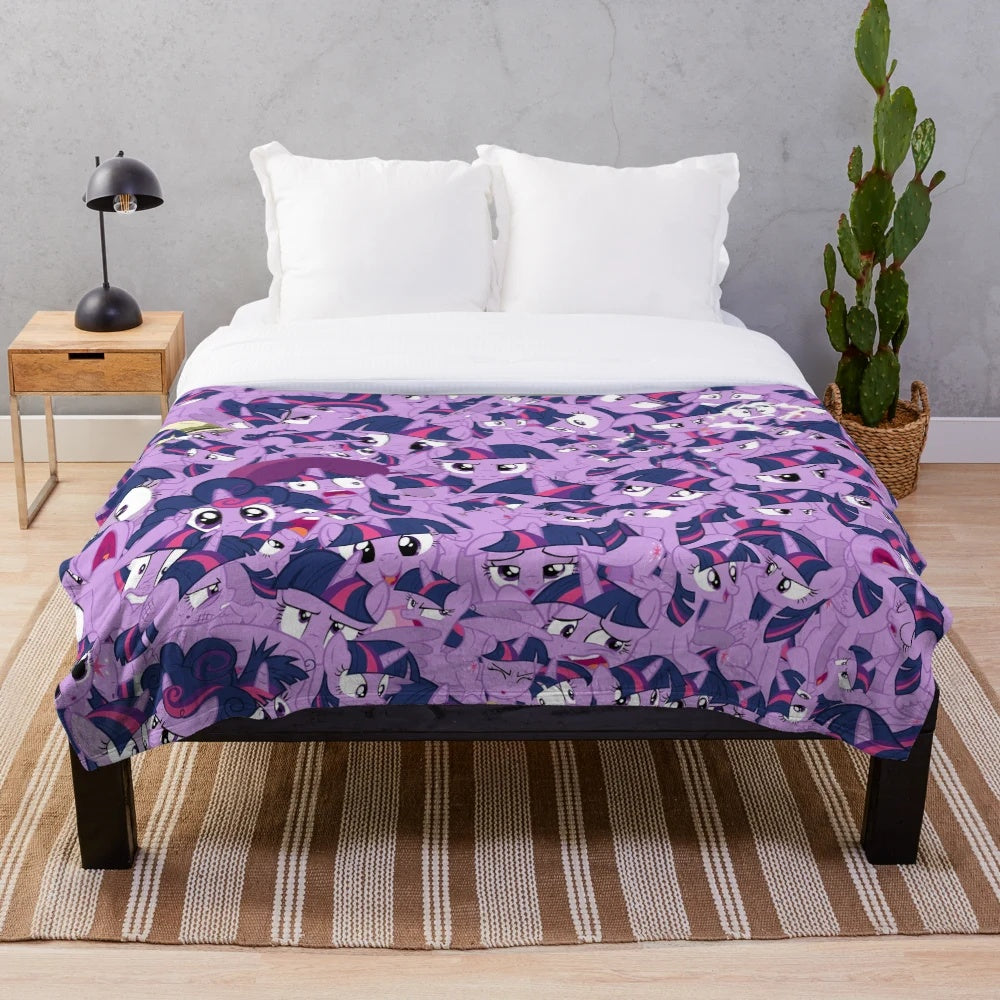 Twilight Sparkle inspired plush blanket with vector art design