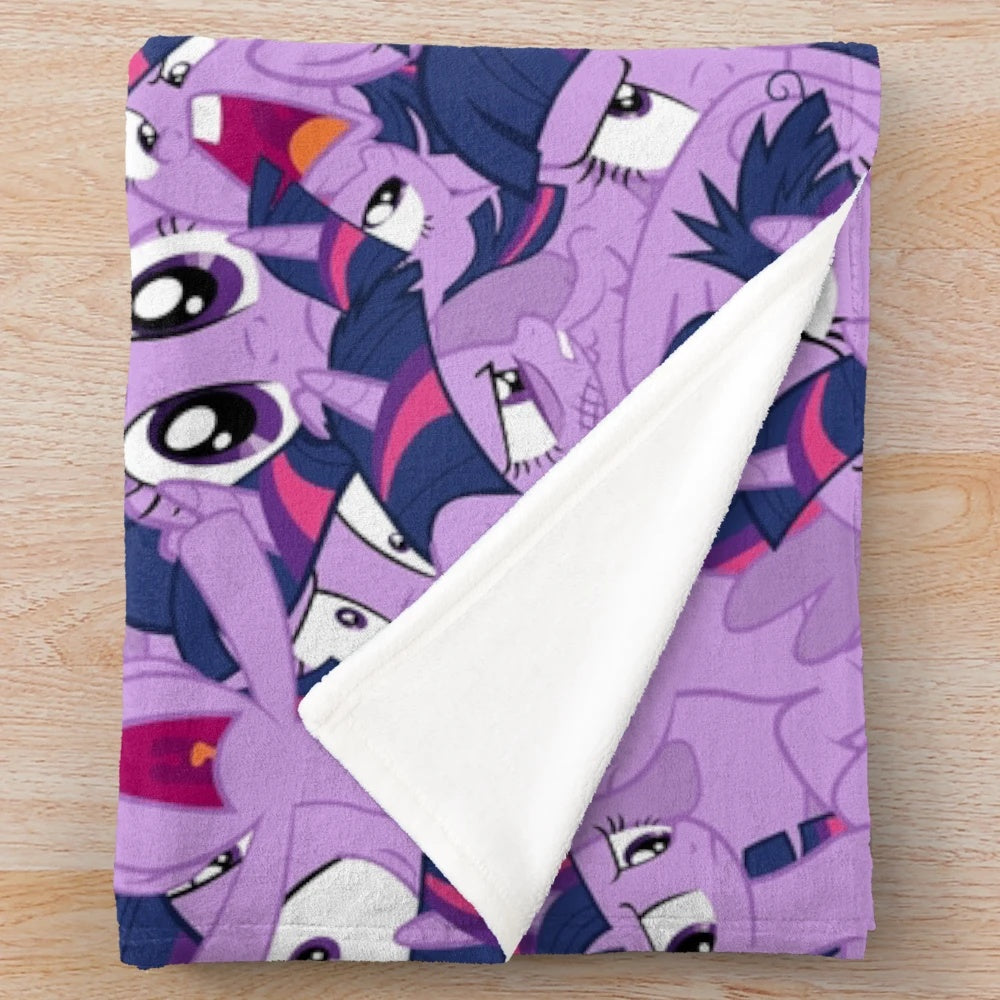 Twilight Sparkle inspired plush blanket with vector art design
