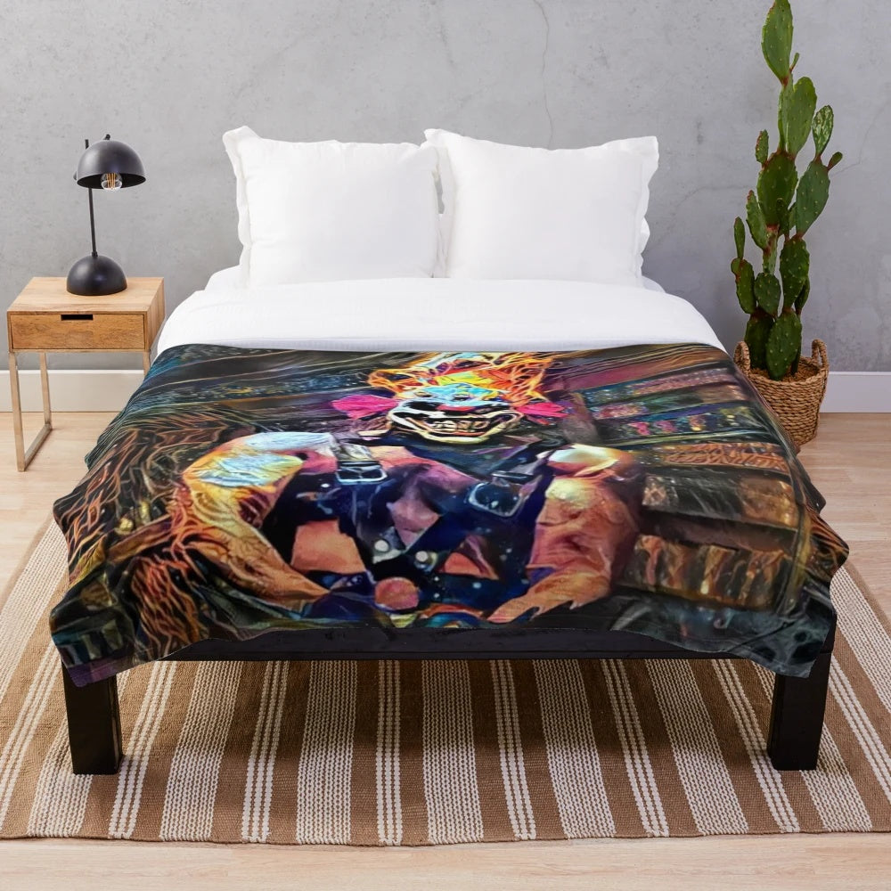 Twisted Metal Marcus Kane Inspired Plush Blanket