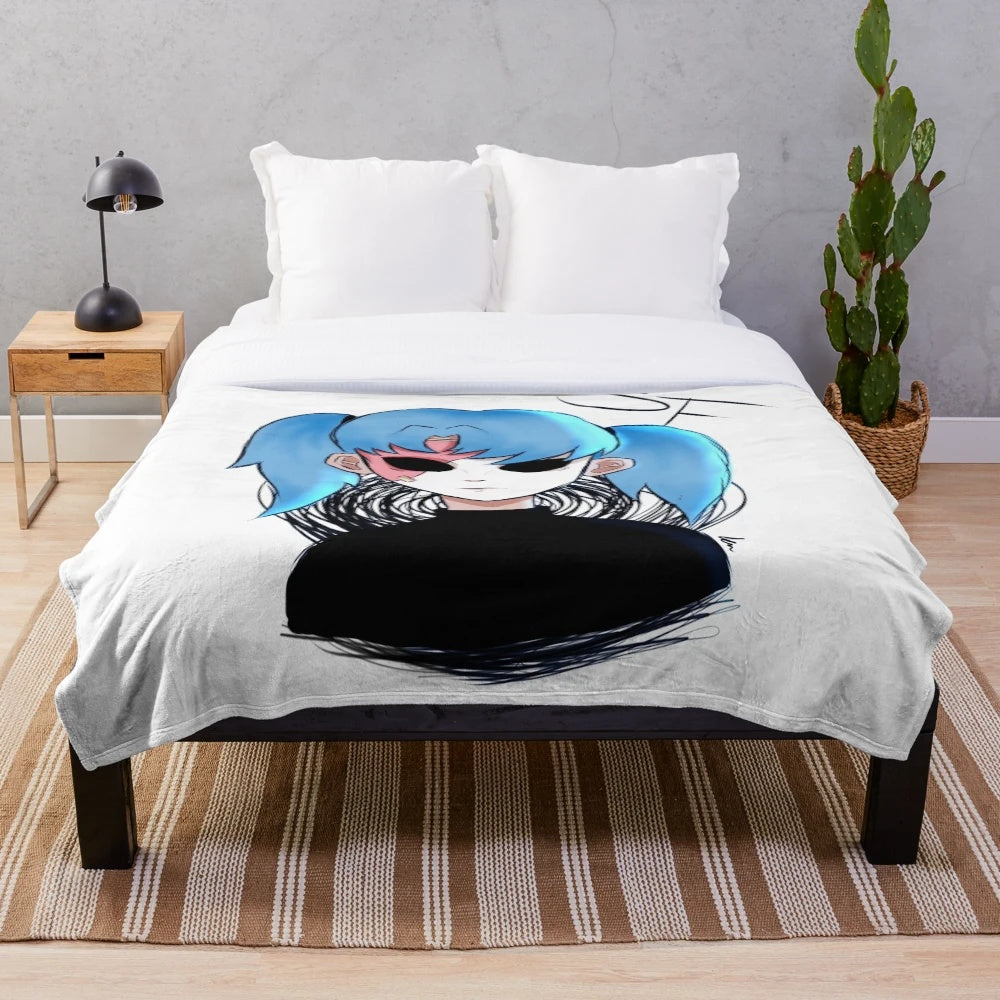 Sally Face inspired plush blanket featuring creepy and twisted artwork from the game