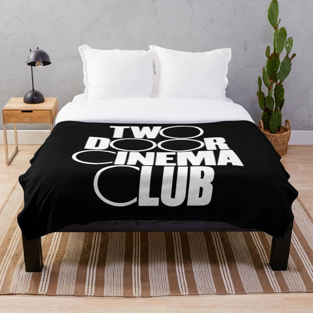 Two Door Cinema Club logo-inspired plush blanket