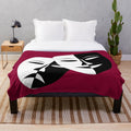Two-Face inspired plush blanket with a unique and eye-catching design