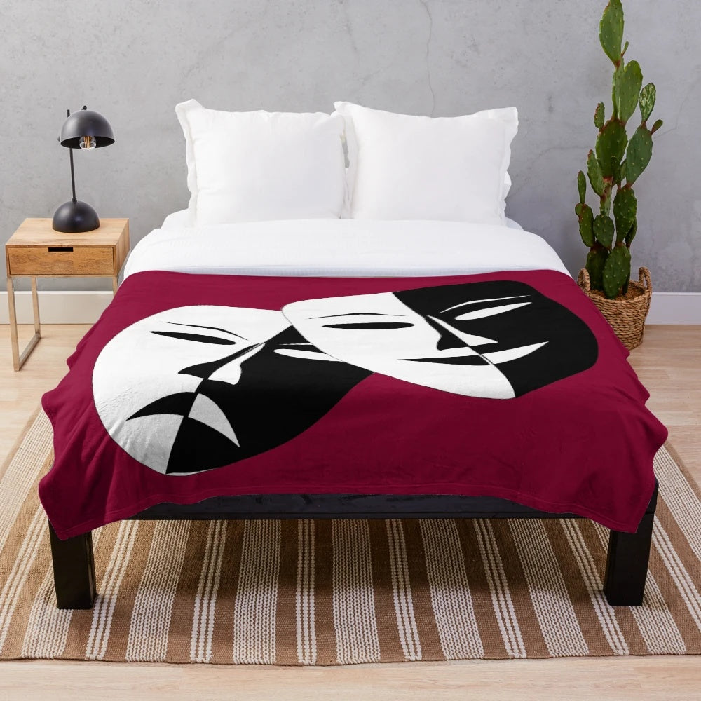 Two-Face inspired plush blanket with a unique and eye-catching design