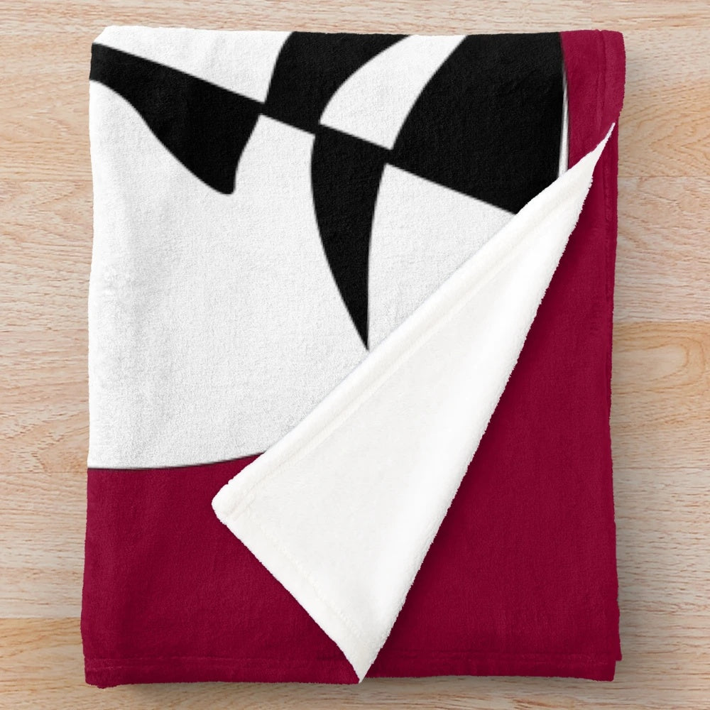 Two-Face inspired plush blanket with a unique and eye-catching design