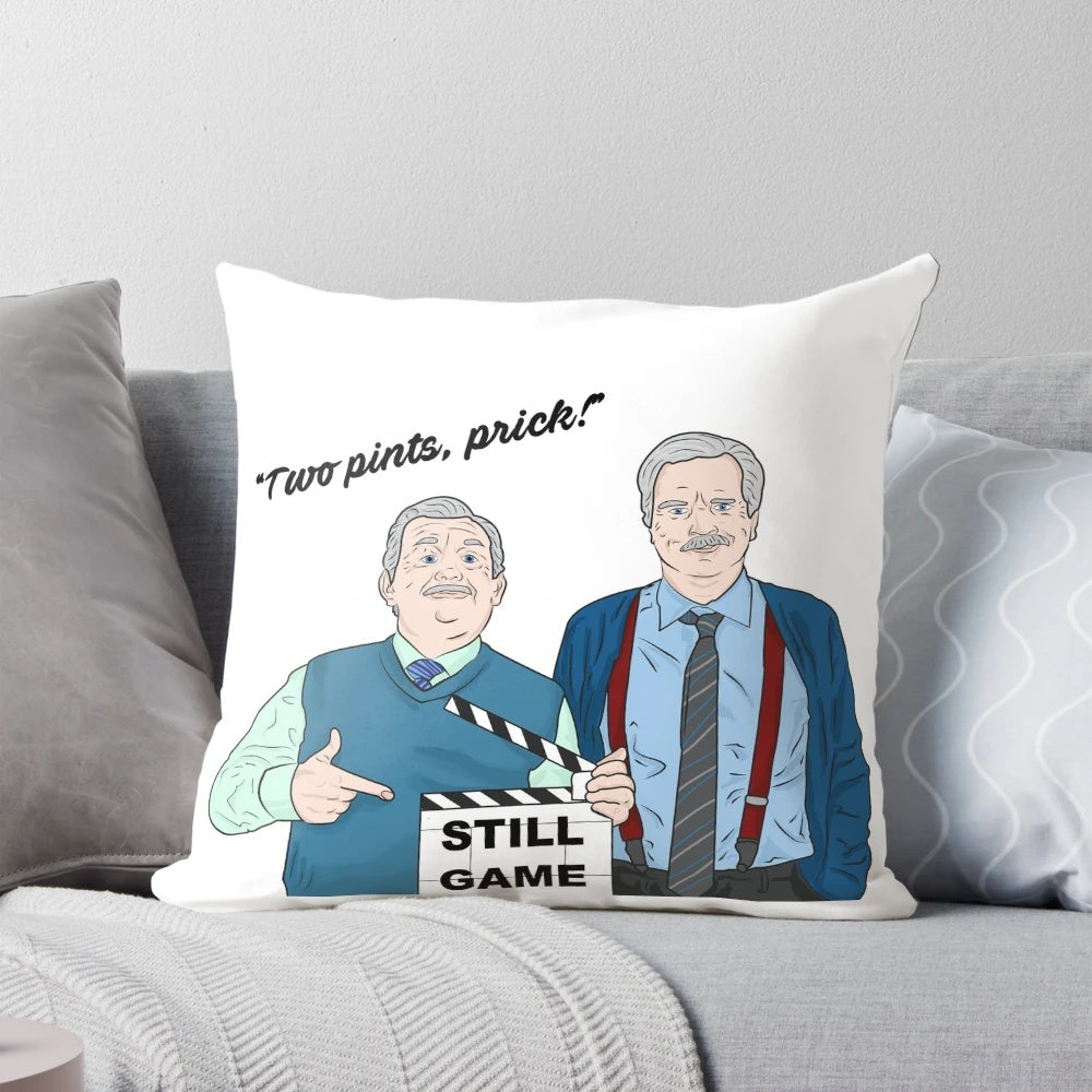 Two Pints Pillow featuring the iconic two pints logo