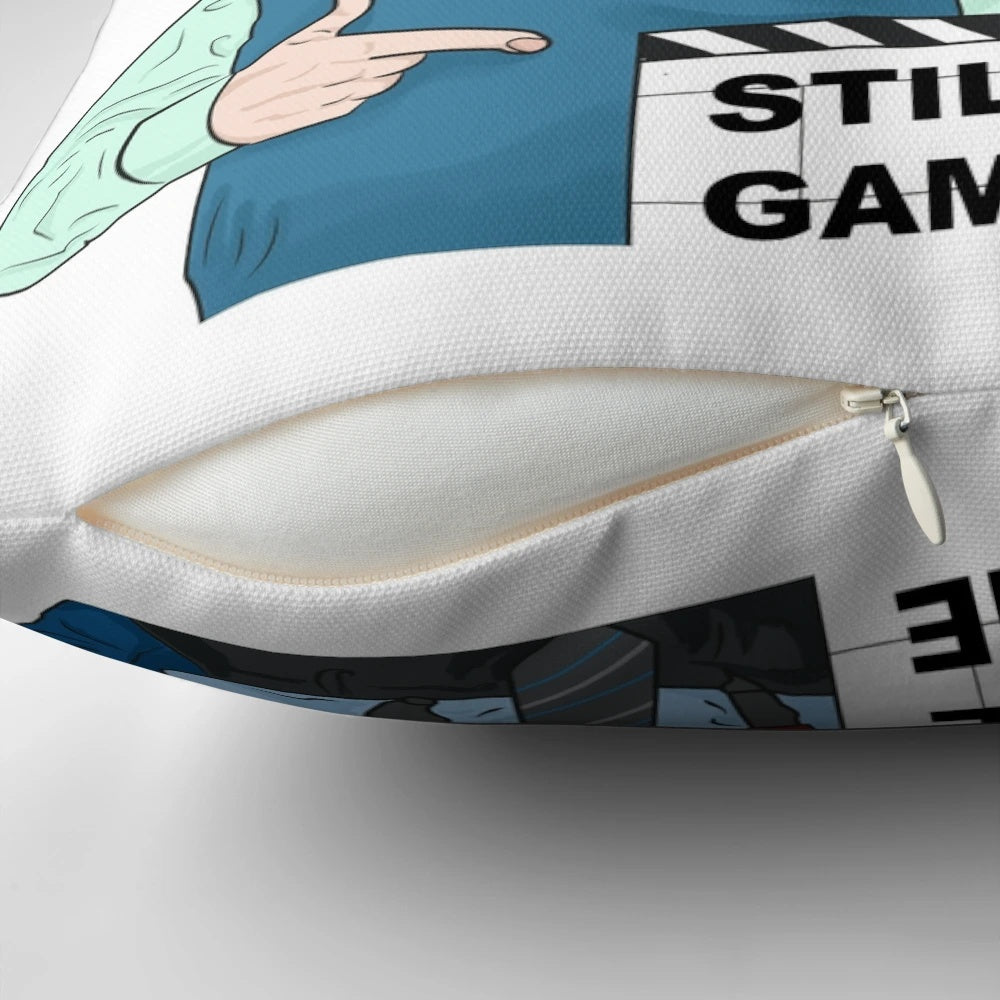 Two Pints Pillow featuring the iconic two pints logo