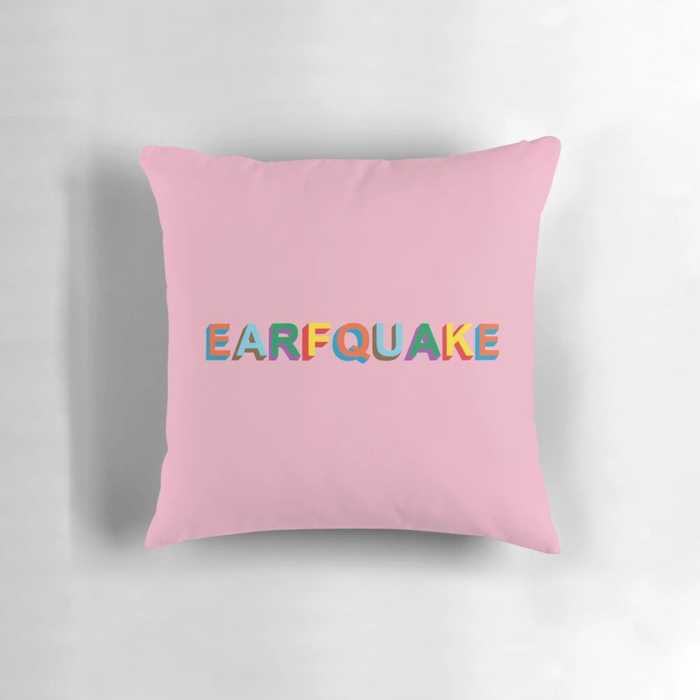 Vibrant IGOR-inspired pillow featuring Tyler the Creator's hit song "Earfquake