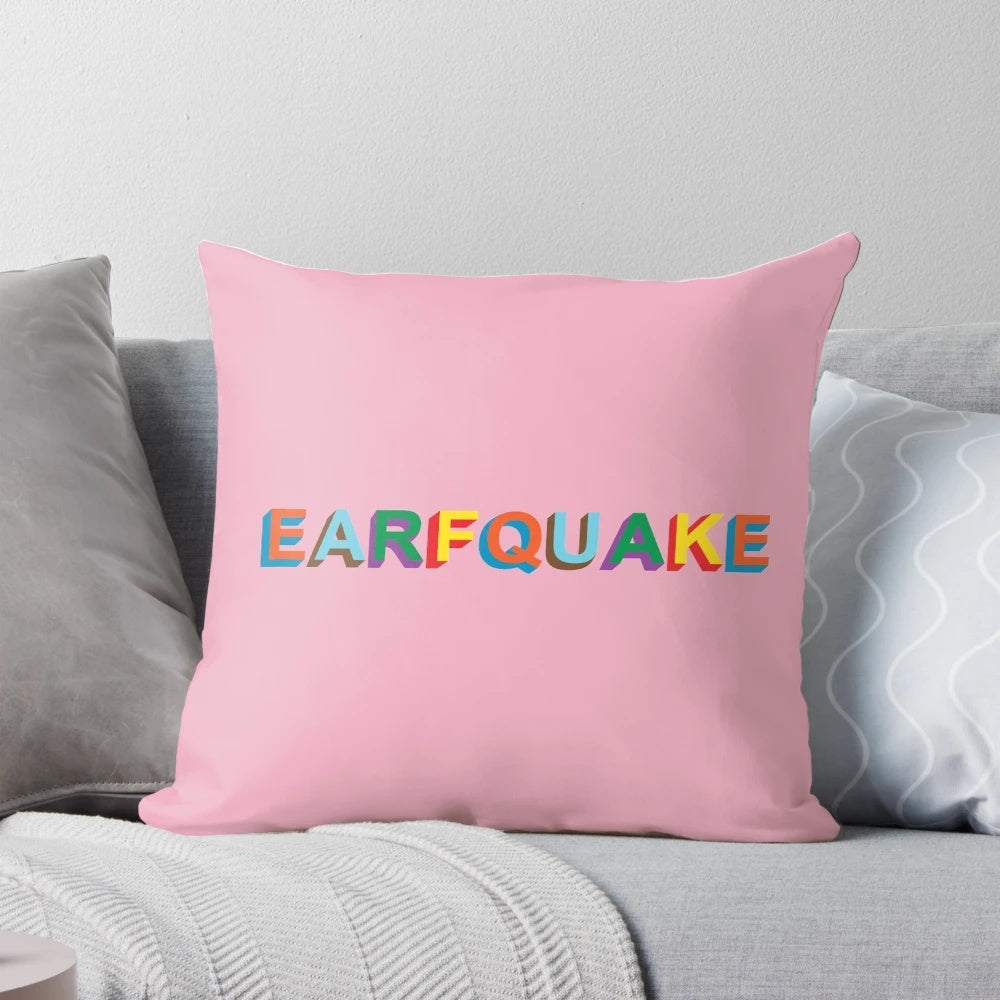 Vibrant IGOR-inspired pillow featuring Tyler the Creator's hit song "Earfquake