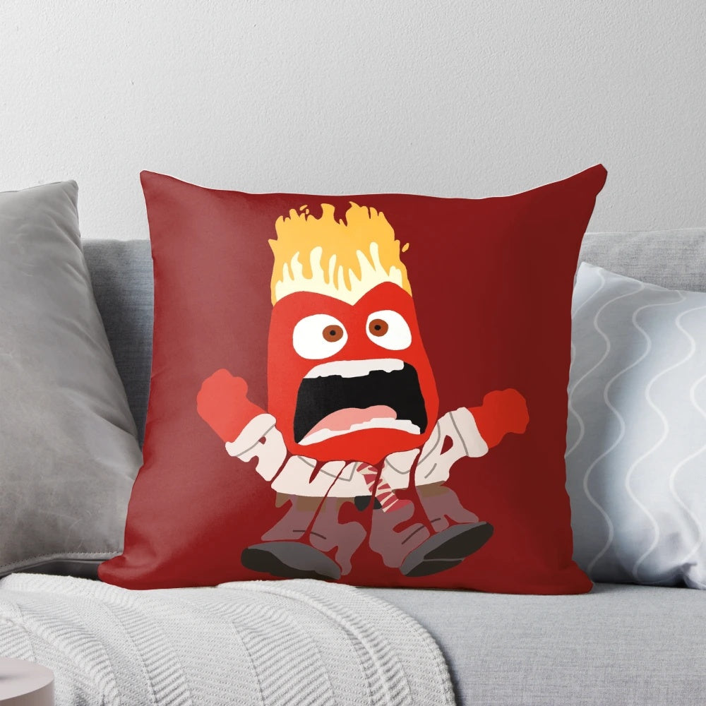 Anger Pillow with Typography Design