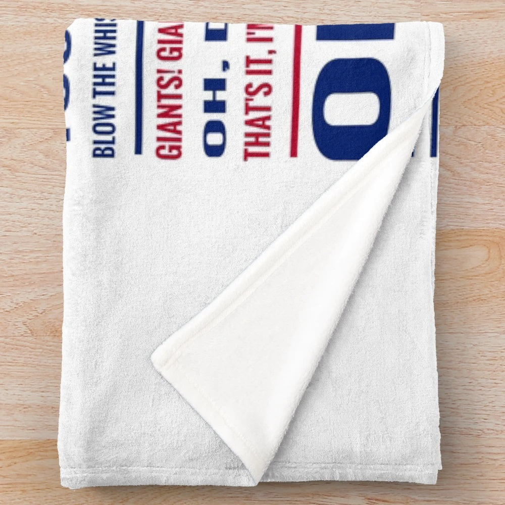 Cozy typographic quotes plush blanket featuring characters from the 90s movie Little Giants