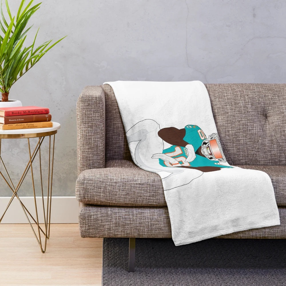 Tyreek Hill inspired Miami Dolphins plush blanket