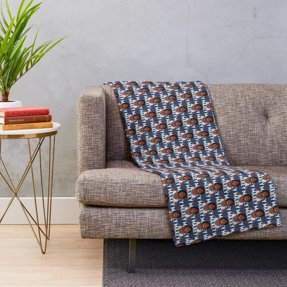 Tyrese Maxey inspired plush basketball blanket