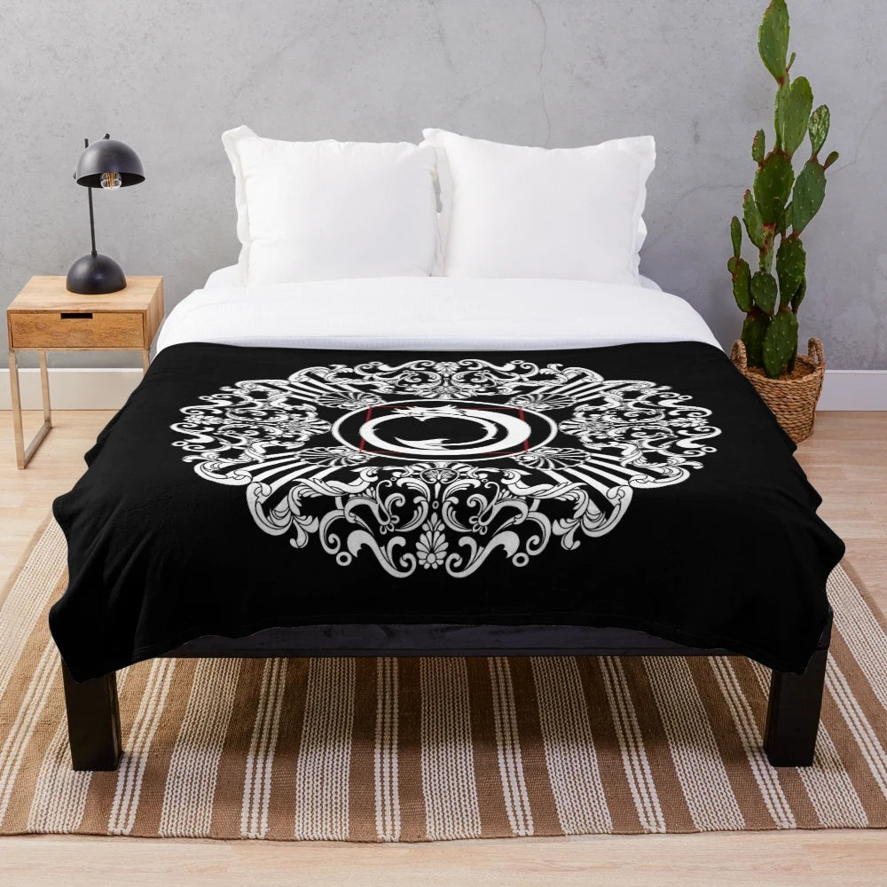 Tzimisce vampire clan symbol plush blanket featuring a gothic dragon design