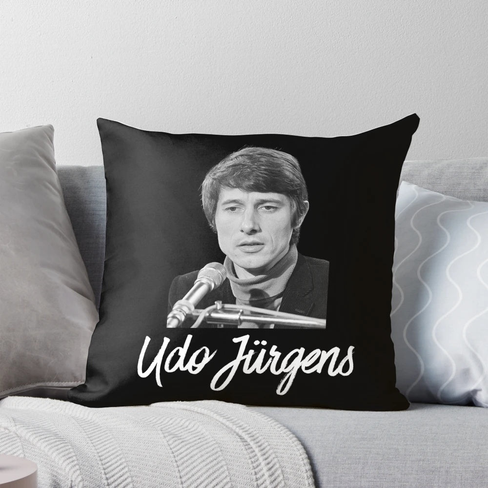 Tribute pillow featuring Udo Jürgens, famous German singer-songwriter.