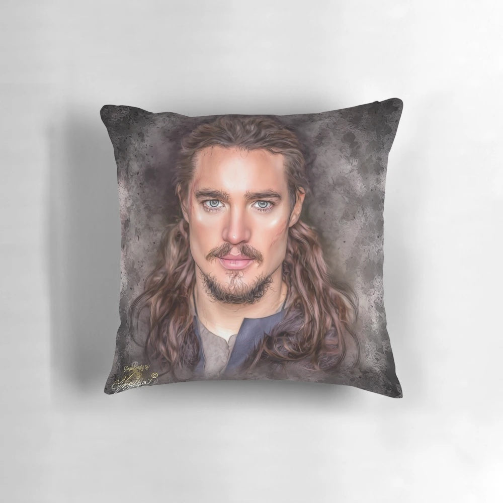 Uhtred of Bebbanburg The Last Kingdom Pillow - Stunning Anglo-Saxon inspired home decor item featuring the protagonist from the popular historical fiction TV series