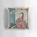 Ukiyo-e Japanese Geisha Portrait Vintage Art Pillow