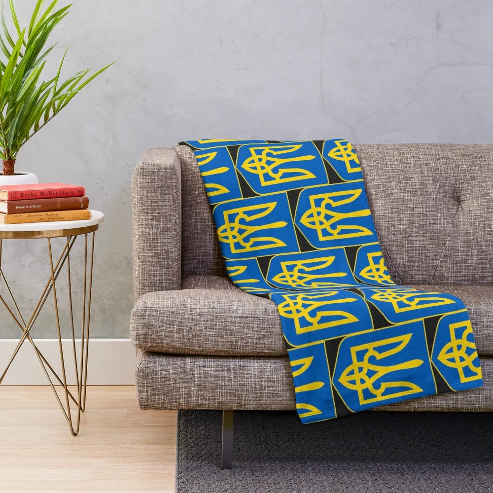 Ukrainian coat of arms plush blanket