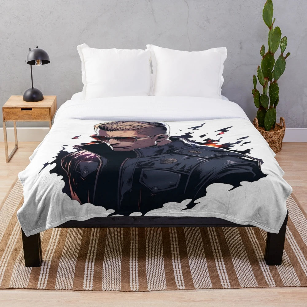 Albert Wesker plush blanket from the Resident Evil video game series