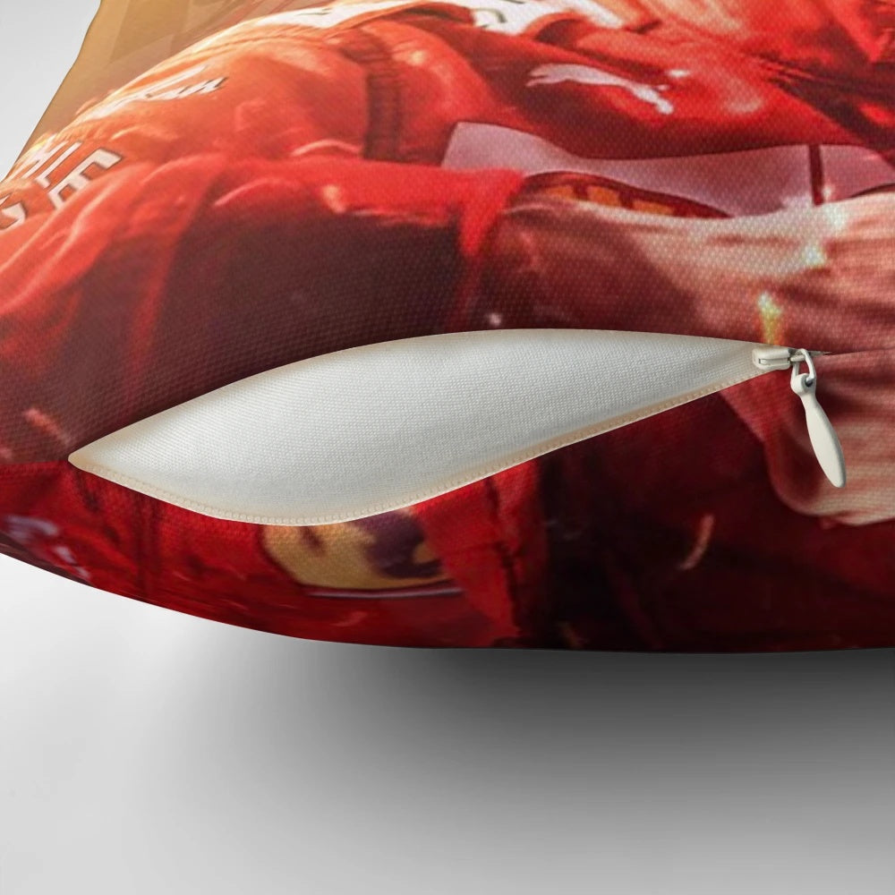 Pillow with an image of Formula 1 driver Charles Leclerc
