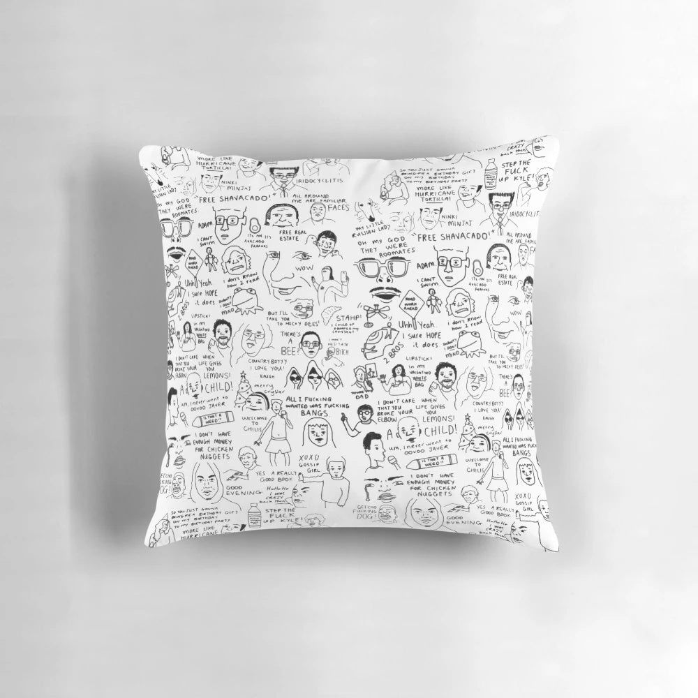 Colorful and vibrant Pillow featuring a collage of popular and viral vine videos