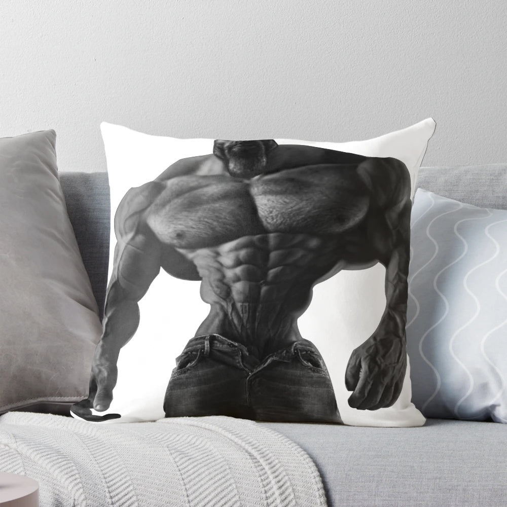 Ultra Giga Chad Pillow, a humorous meme-inspired home accessory
