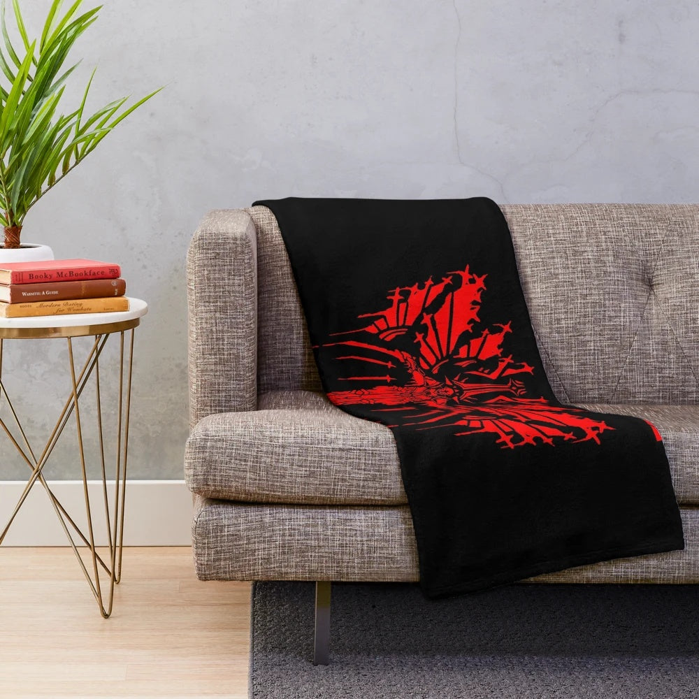 Ultrakill inspired plush blanket featuring the character Gabriel
