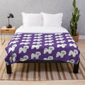 Ultraviolet plush blanket featuring a Bichon Frise dog