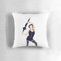 Soft, cozy plush pillow featuring a design inspired by Tom Holland's iconic umbrella moment from Lip Sync Battle