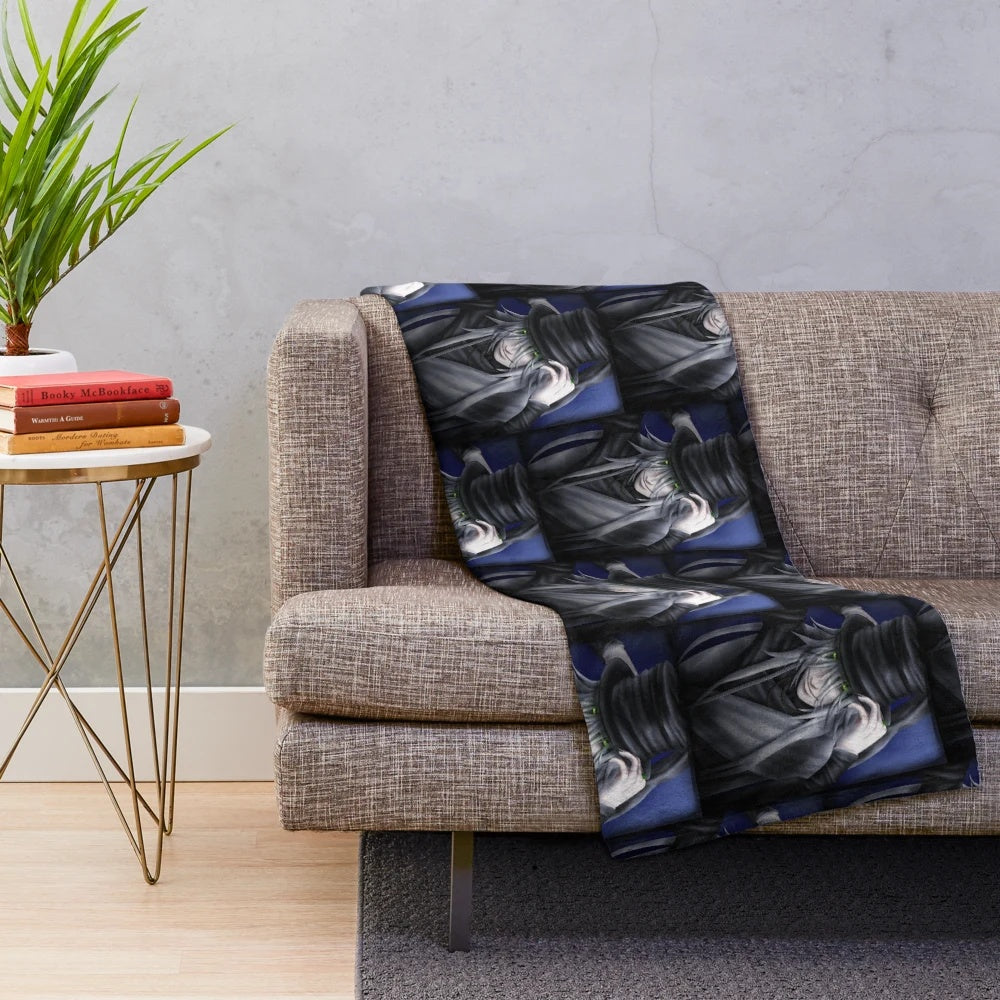 Soft plush blanket featuring the Undertaker character from the anime/manga Black Butler